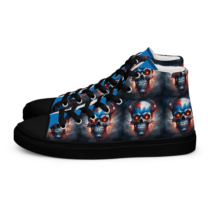 Fiery Skulls Men's High Top Shoes product image (1)