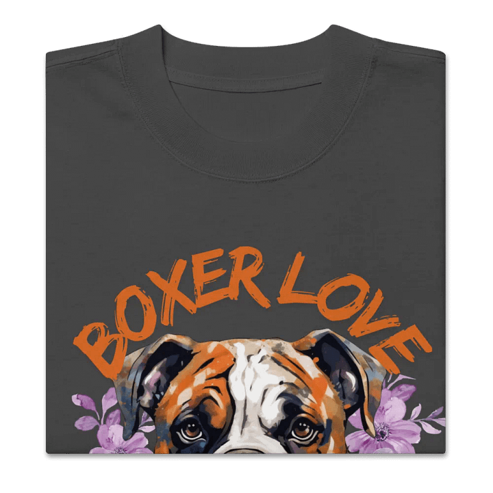 Floral Boxer Love Oversized Tee product image (2)