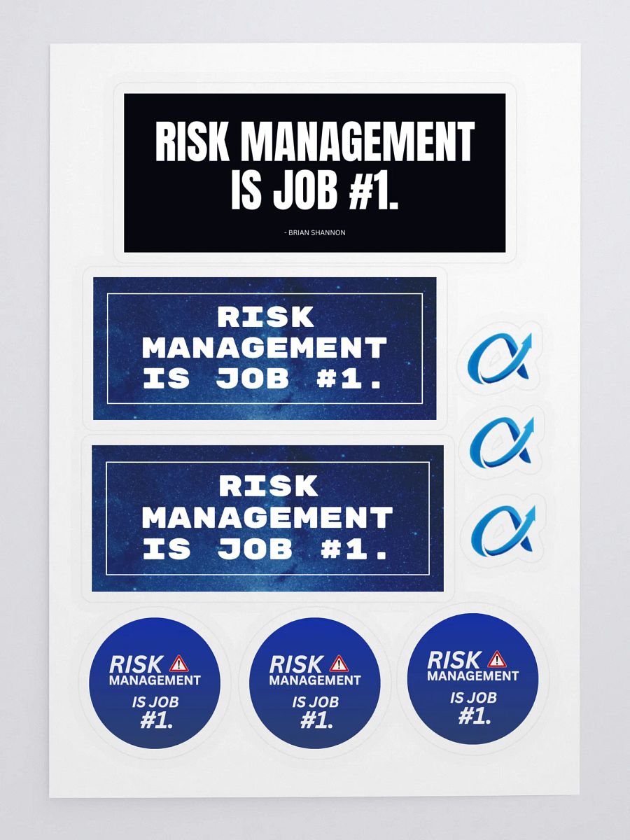 Risk Management is Job #1 Stickers product image (3)