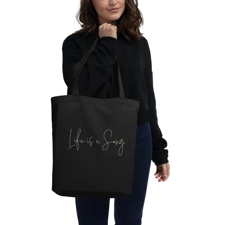 Life is a Song (Double-Sided) Black Tote product image (2)