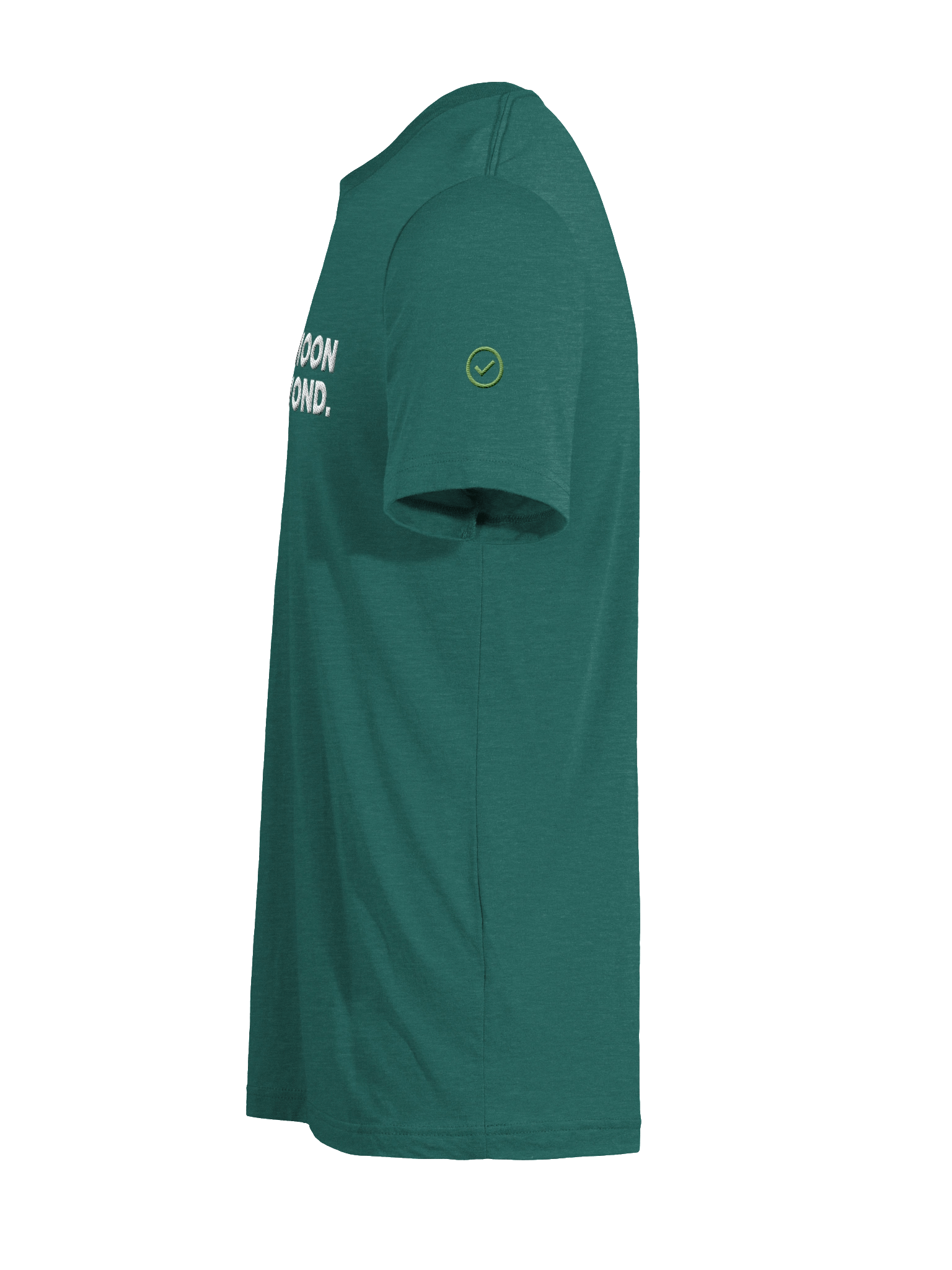TO THE MOON AND BEYOND Teal Triblend Short Sleeve T-Shirt product image (4)