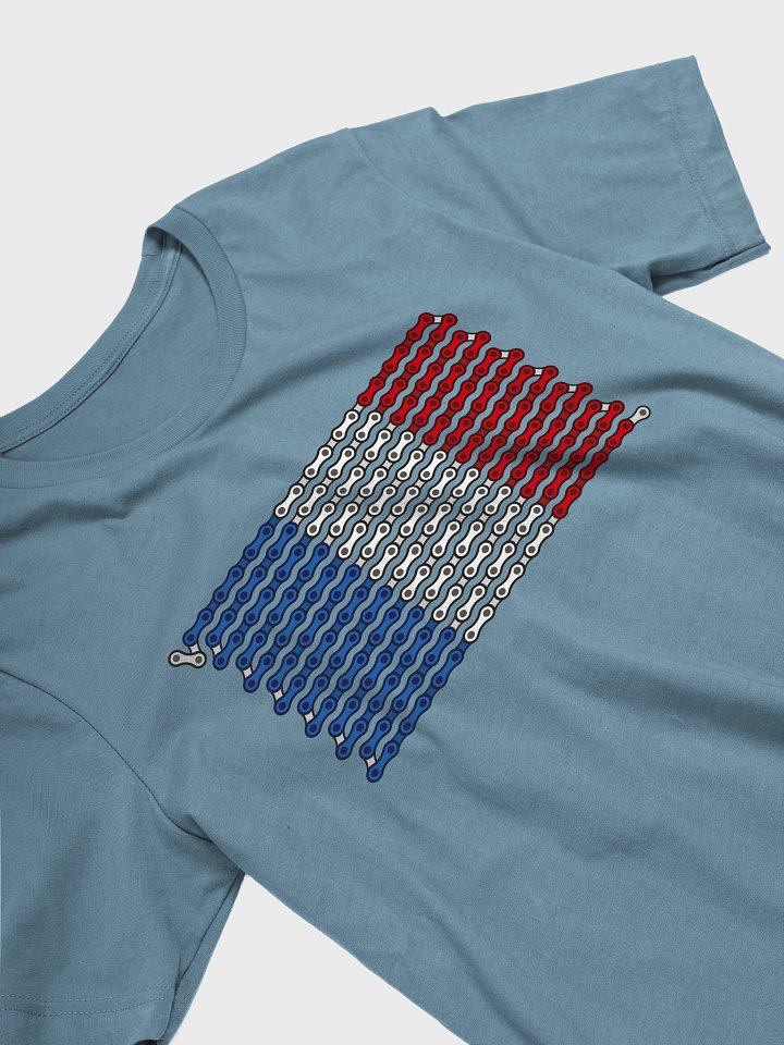 France Bike Chain Flag on Dark Color Supersoft Tee product image (2)