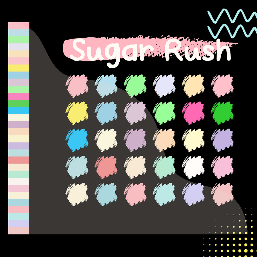 Sugar Rush Procreate Color Palette with HEX Codes ★ DIGITAL ★ product image (2)
