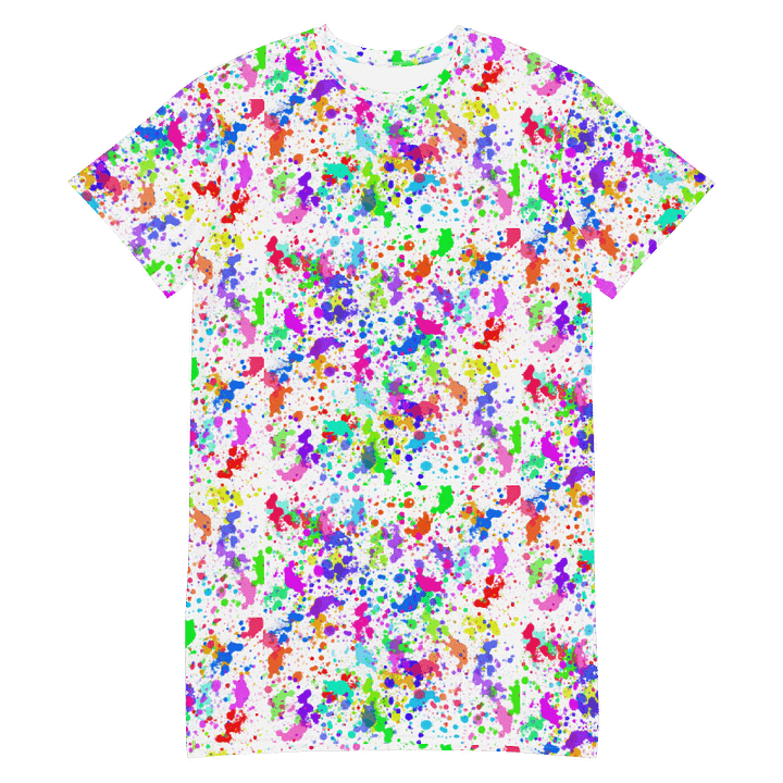 PRIDE Paint Splatter T-Shirt Dress product image (1)