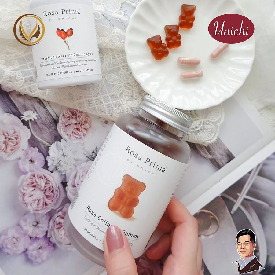 Kẹo dẻo collagen hoa hồng Unichi Rose Collagen Gummy 60 viên product image (6)