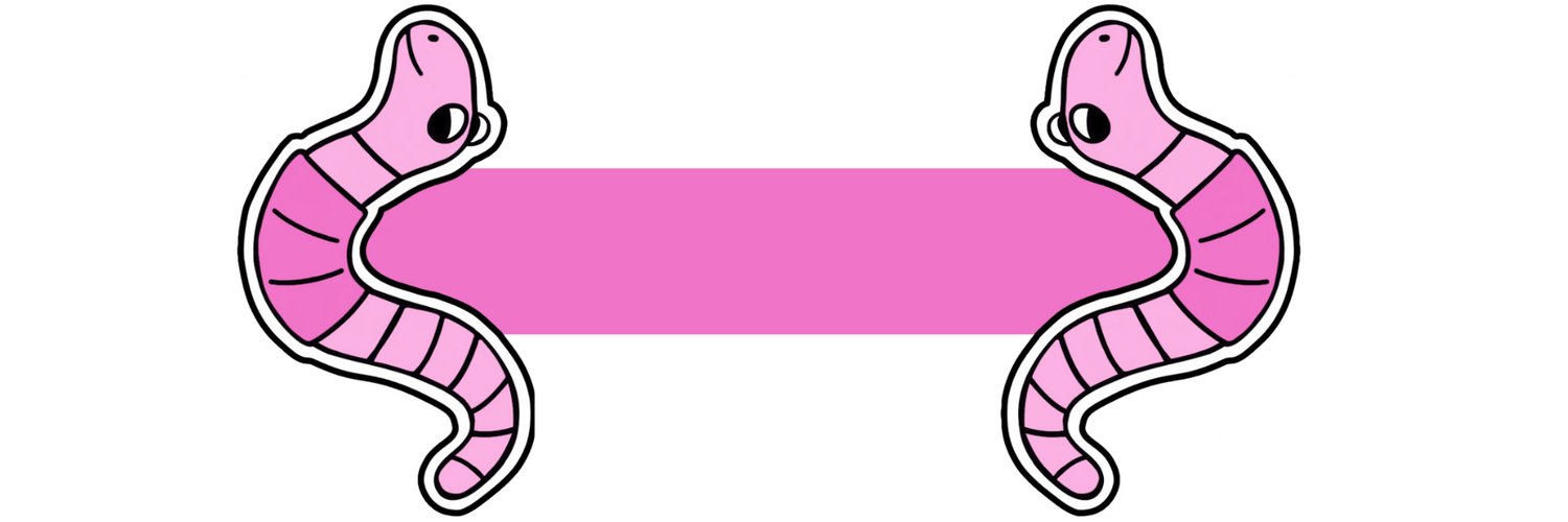 Cute Cartoon Pink Wormie Magnetic Laminated Bookmark for Insect Lovers product image (2)