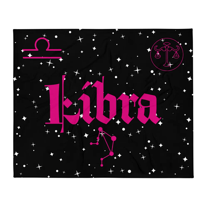 Zodiac Libra Vibes Throw Blanket product image (2)