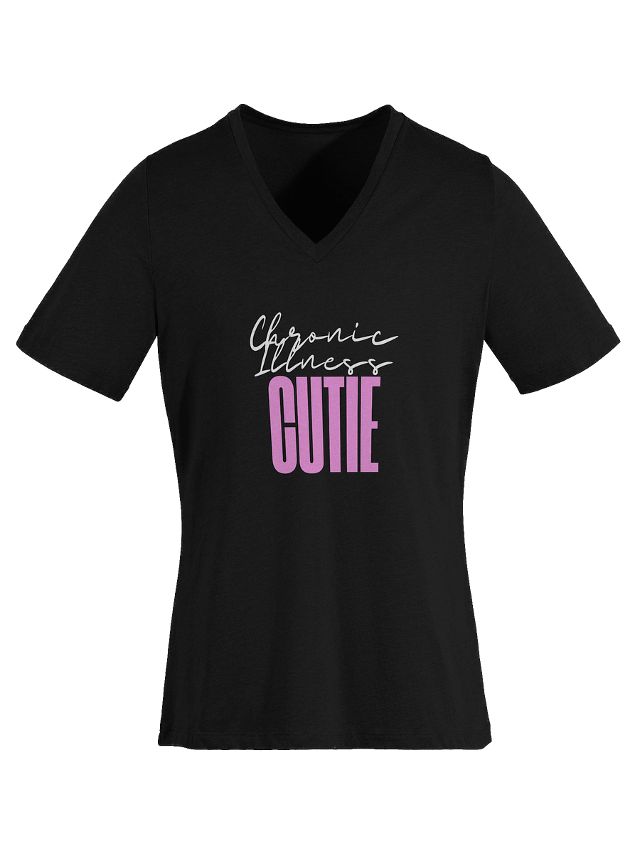 Chronic Illness Cutie vneck tee (text only) product image (32)