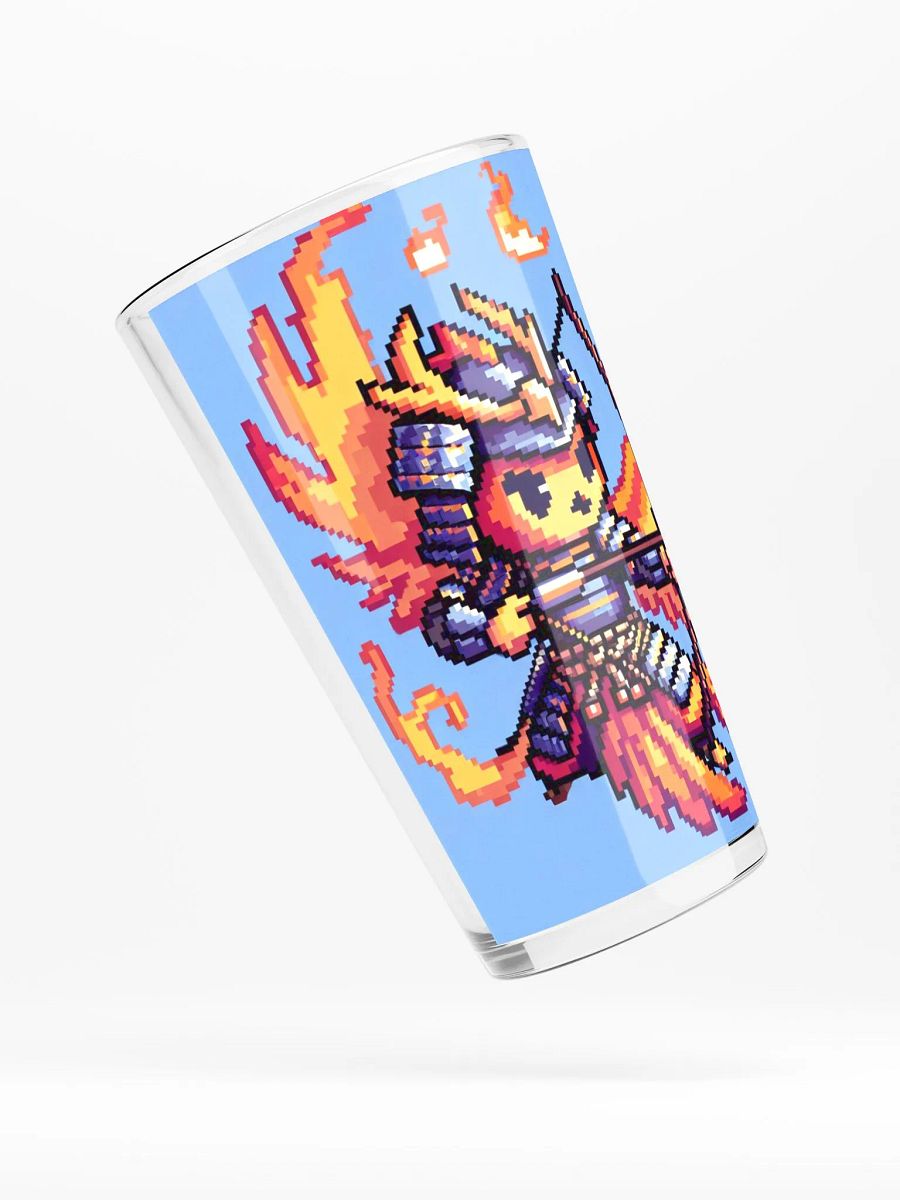 Pixel Art Phoenix Samurai Archer Pint Glass product image (4)