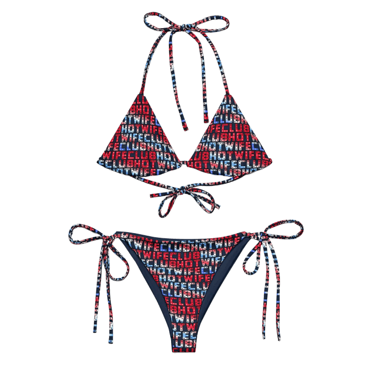HotWifeClub Hot Wife Club red white and blue bikini product image (1)