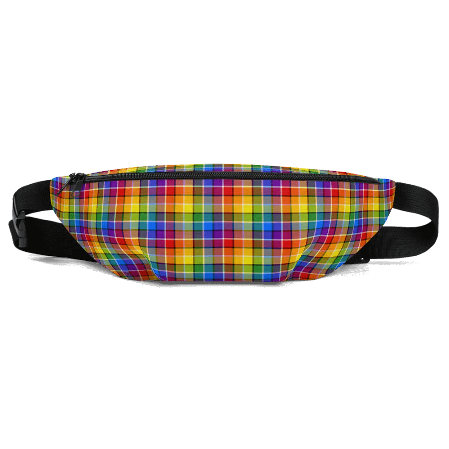 Bright Rainbow Plaid Fanny Pack product image (2)