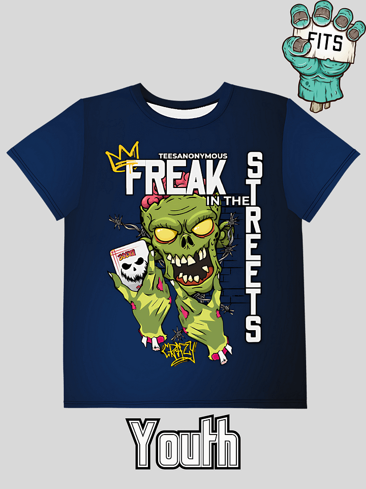 Youth Graphic Tee – Freak in the Streets v6 product image (1)