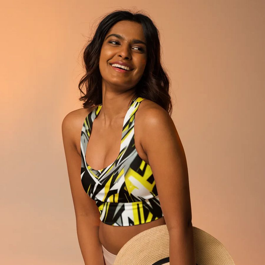 Energize Geometric Designed Sports Bra product image (12)