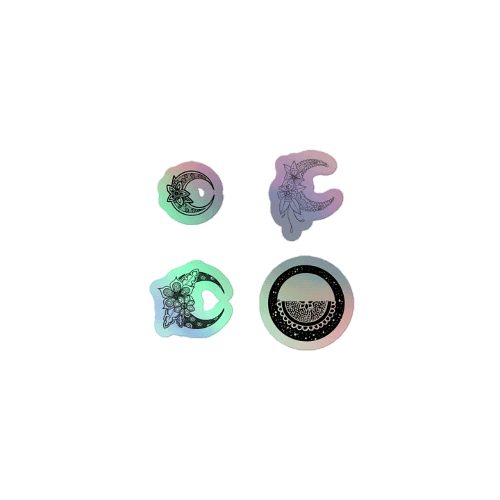 Floral Moonlit Dreams Holographic Sticker Set product image (1)