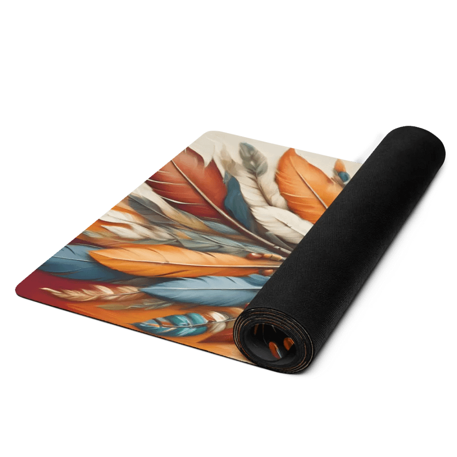 Boho Feathers Yoga Mat product image (9)