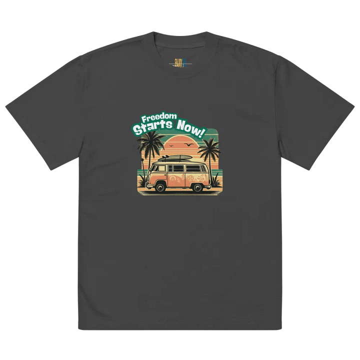 AS Colour Premium Oversized Faded T-Shirt |AI Design travel freedom starts now product image (2)