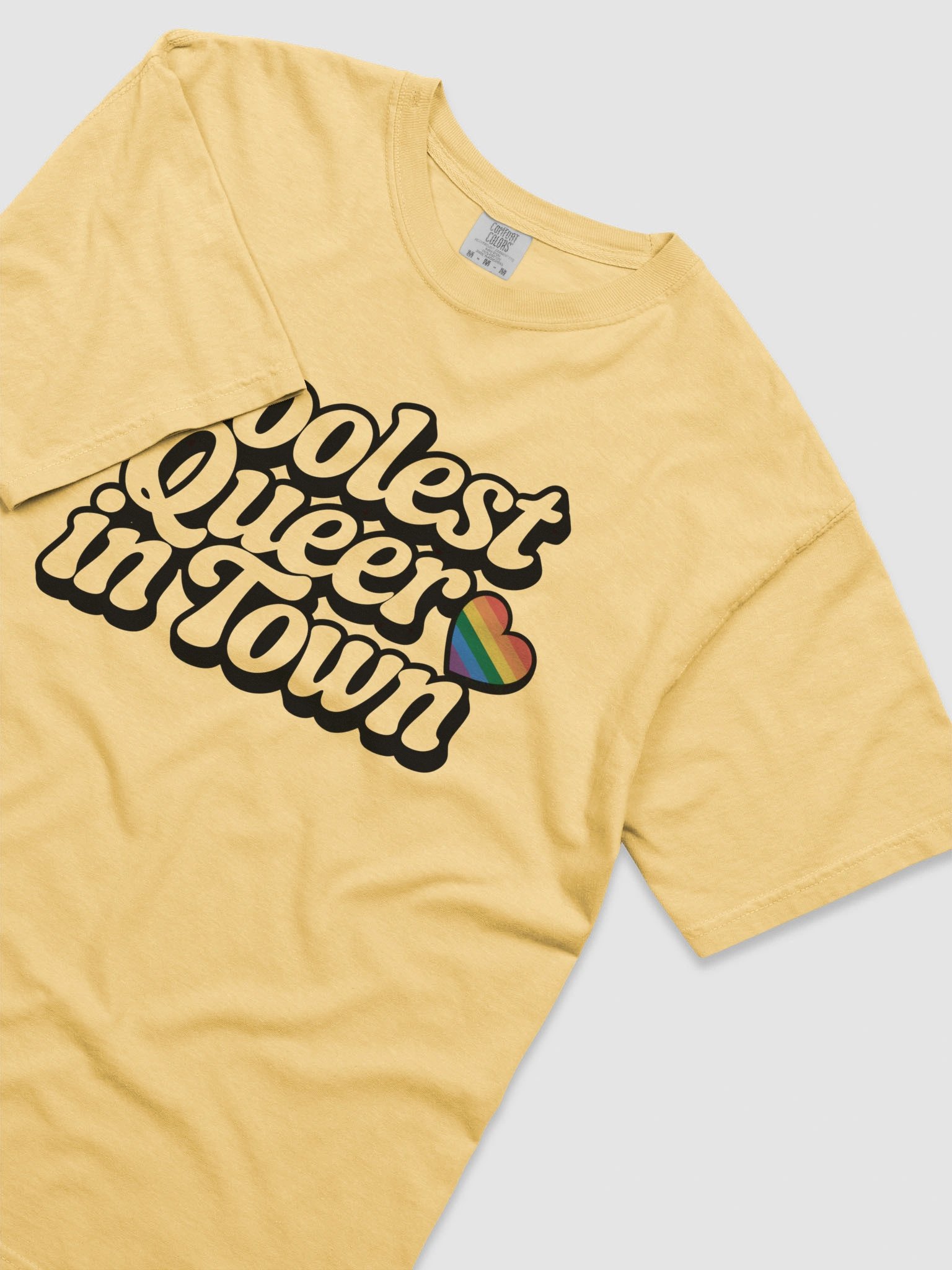 Coolest Queer in Town Rainbow Heart T-Shirt product image (17)