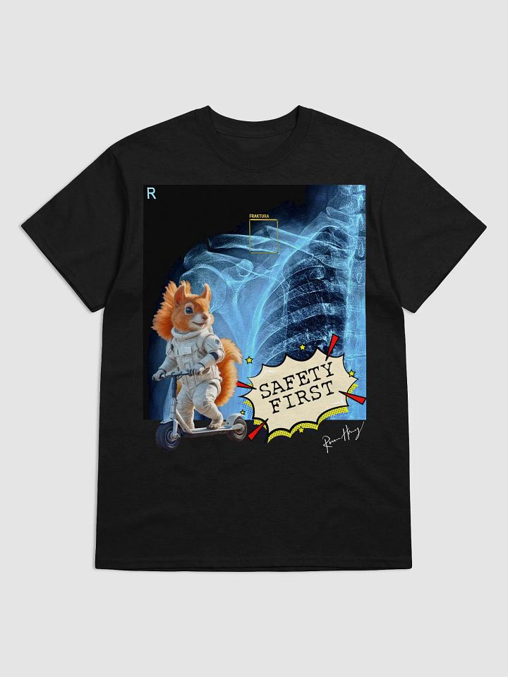 Safety First T-Shirt with real authentic X-ray product image (1)