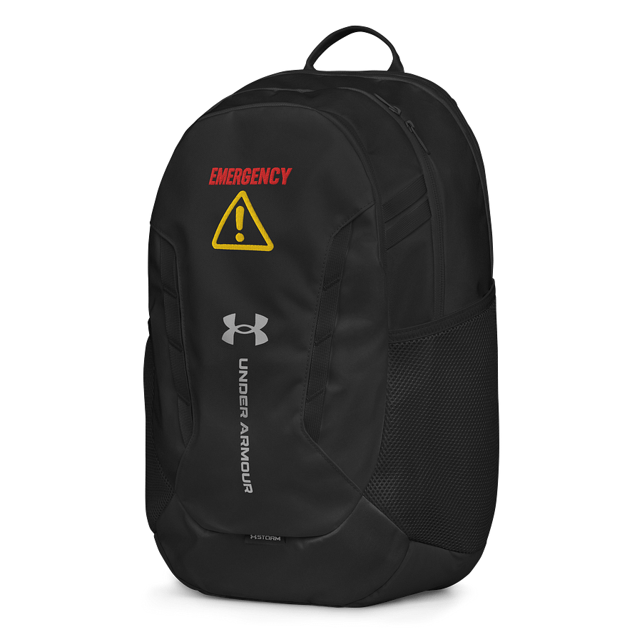 Under Armour Emergency Backpack with Bold Embroidered Warning – Water-Resistant Go-Bag product image (4)