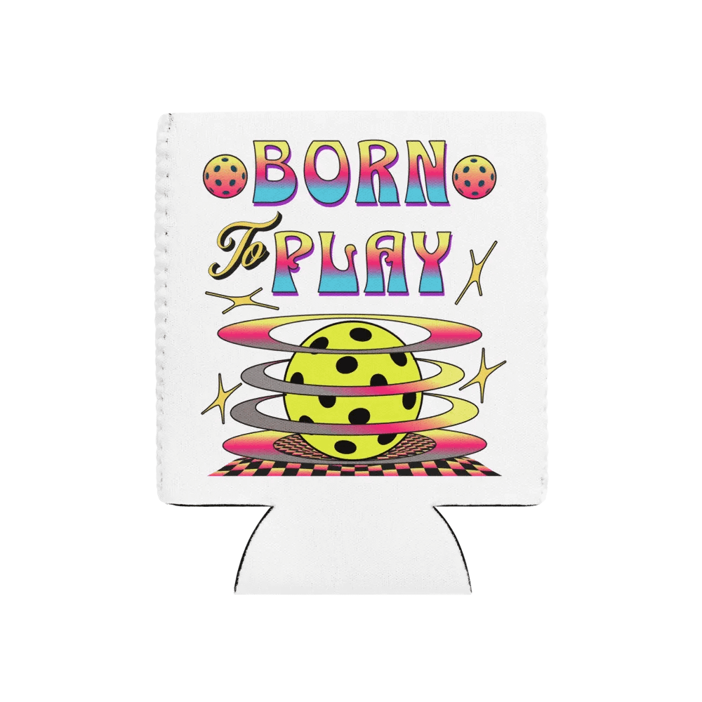 Born To Play Pickleball Playful Ballin' Can Cooler product image (1)