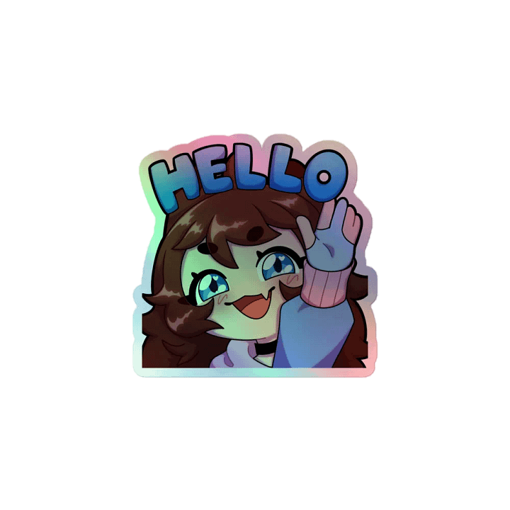Wolfy Hello Holo Cut Stickers product image (1)