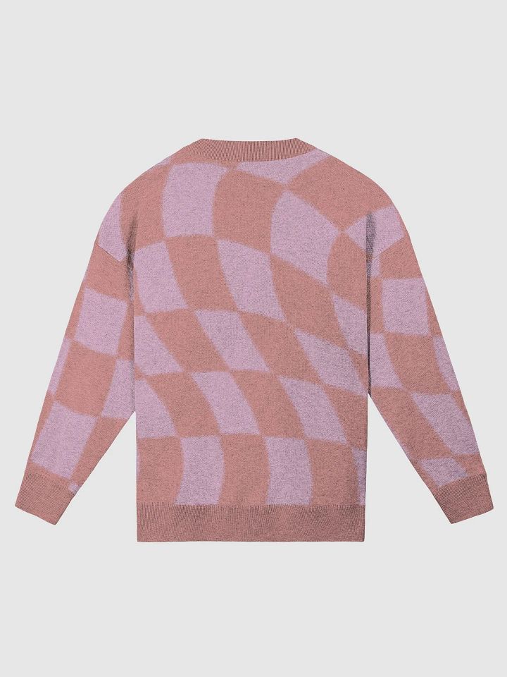 Lilac Checkerboard Knit Sweater product image (2)