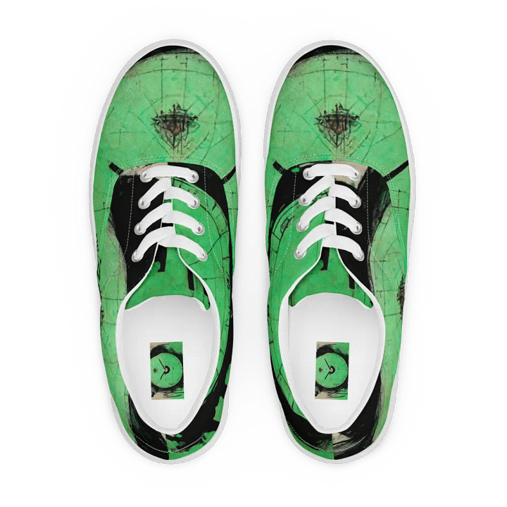green time! Men's abstract x surreal Face Canvas Shoes product image (1)