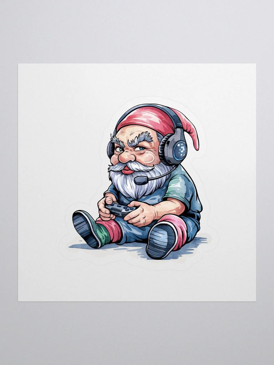 Not Now! Gamer Gnome Sticker product image (1)