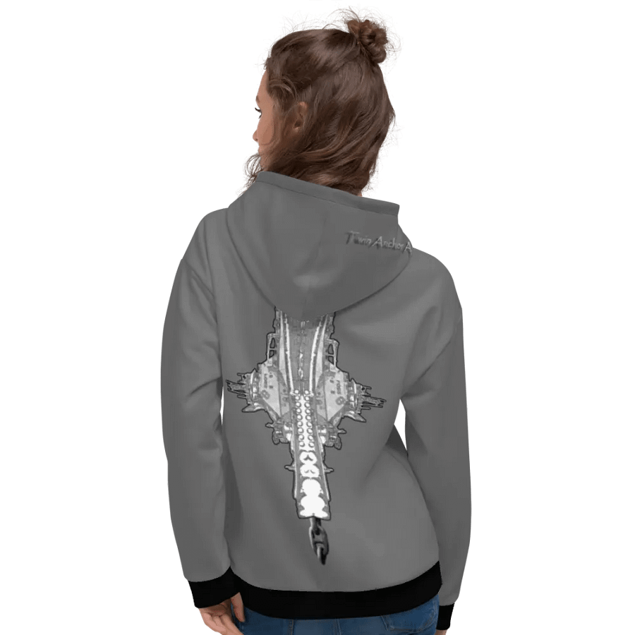 Gray Foss double tug Sketch Hoodie product image (6)
