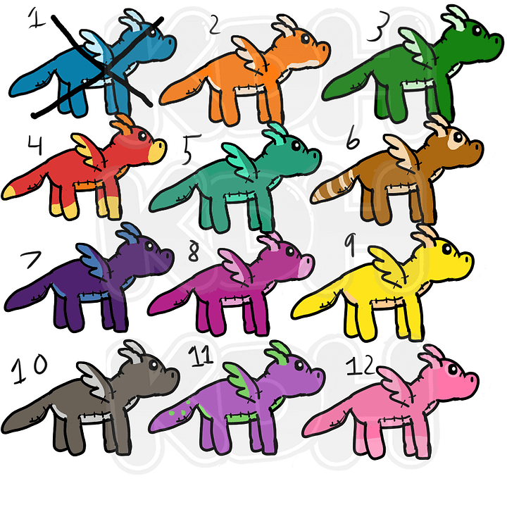 Tiny Ploosh Dragon Adoptable 12 product image (1)
