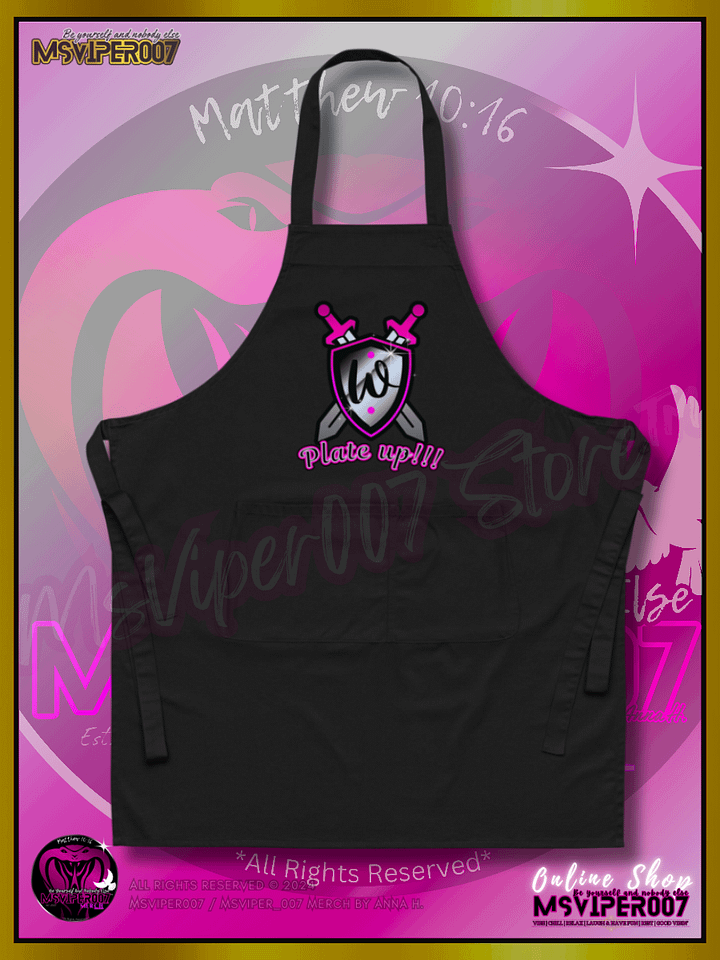 Apron - MsViper007's "WS-Plate Up!!!™" - Cotton Apron (pink) By Anna H. product image (1)