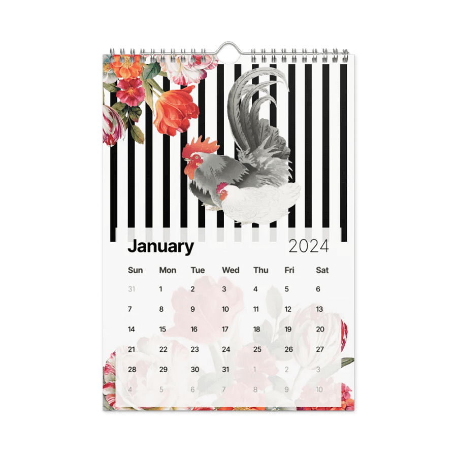 Rooster Collection 2024 Wall Calendar product image (6)