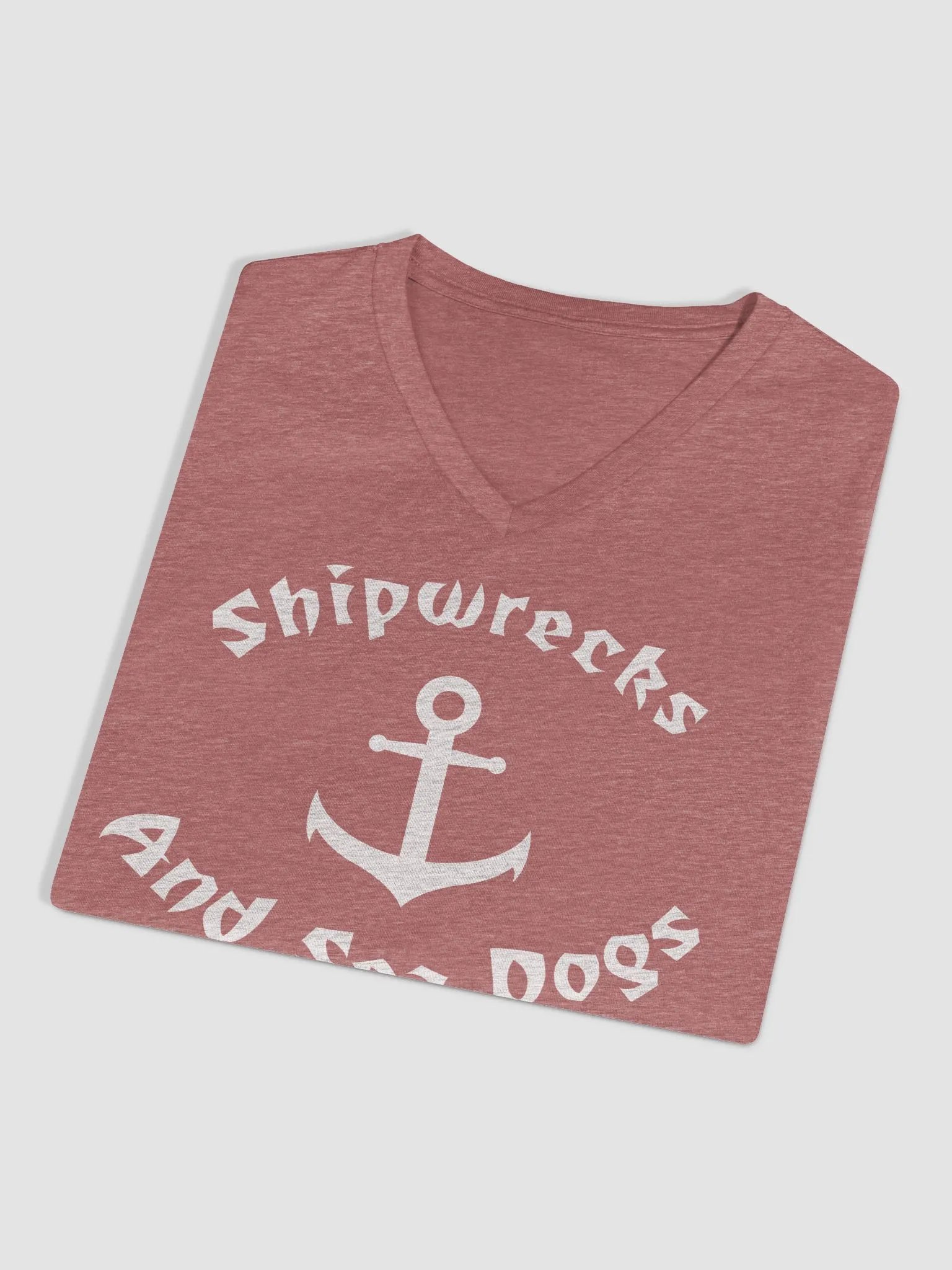 Women's V-neck Shipwrecks and Sea Dogs Logo T-Shirt product image (3)