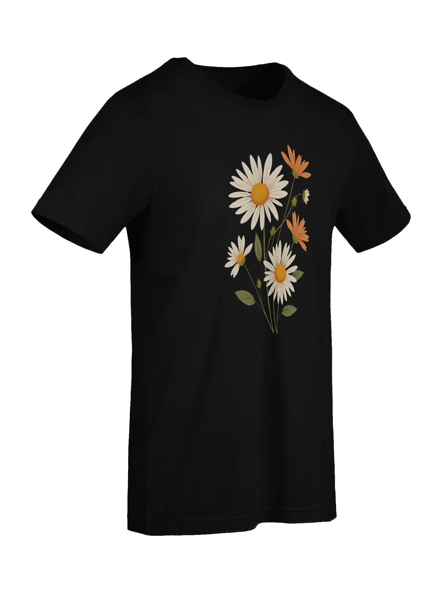Wildflower Bouquet T-Shirt | Daisy Floral Design Tee | Botanical Nature Lover Shirt | Spring Flower Art product image (4)