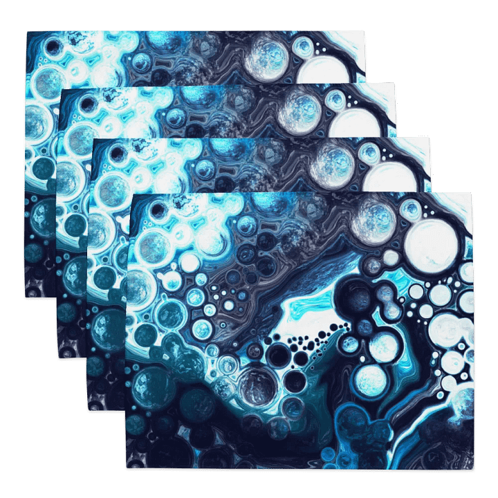 Bubble Blast Blue and White Marble Fluid Art product image (2)