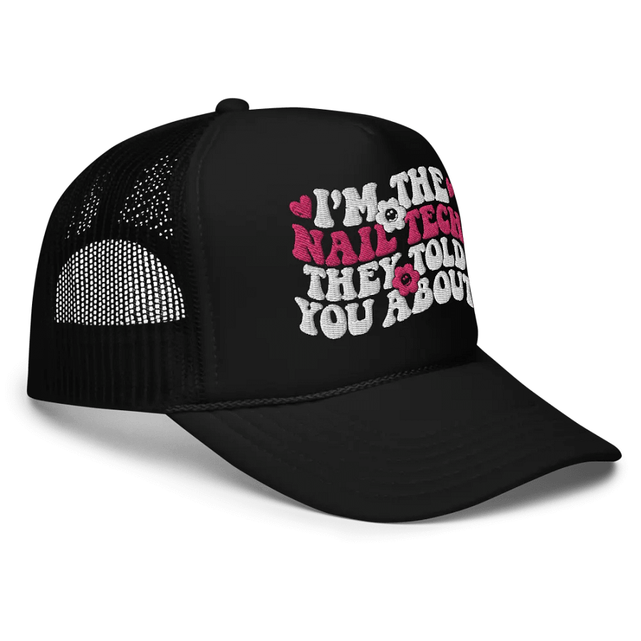I'm The Nail Tech Foam Trucker Hat - Flamingo product image (3)