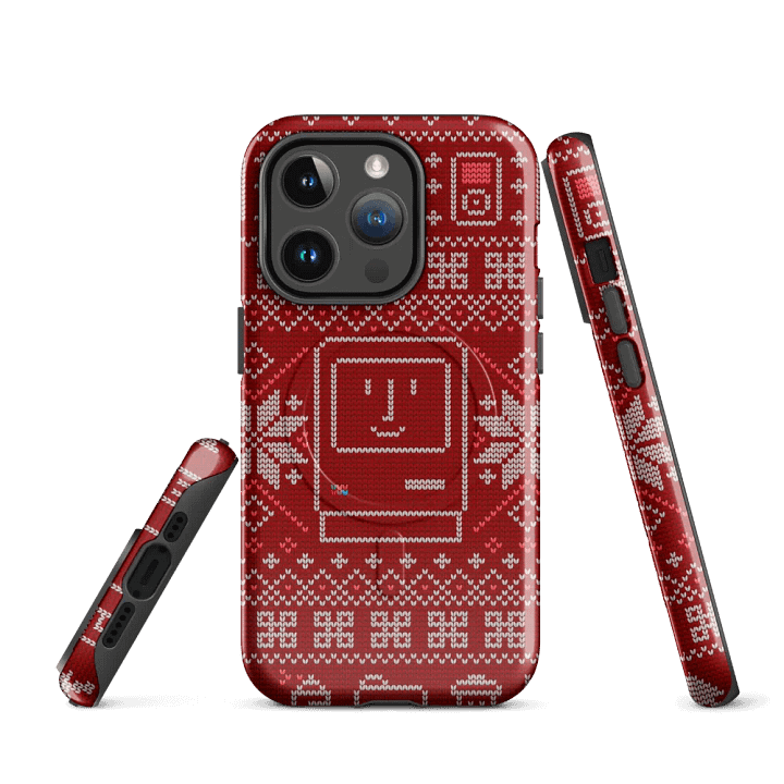 Happy Macintosh Ugly Christmas Sweater MagSafe Tough Case product image (2)