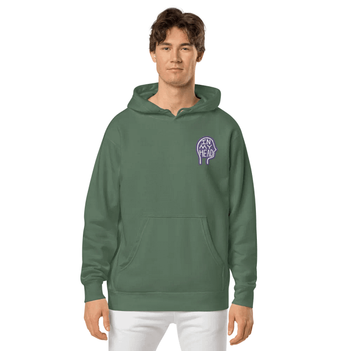 In My Head (L.C. purple bubble design 2) embroidered pigment hoodie product image (13)