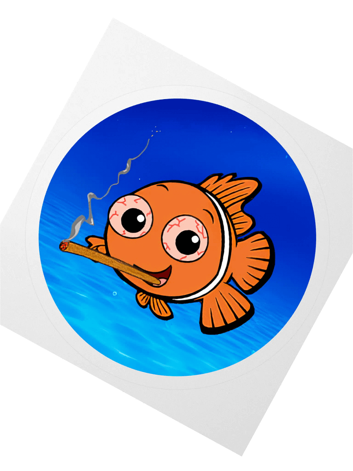 Lowkey Fishy Sticker (with backdrop) product image (5)