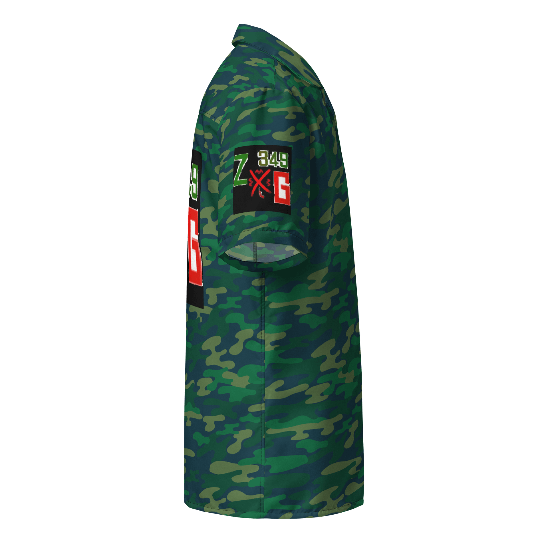 ZombfectedGaming 349 Camo Button Up T-Shirt product image (4)