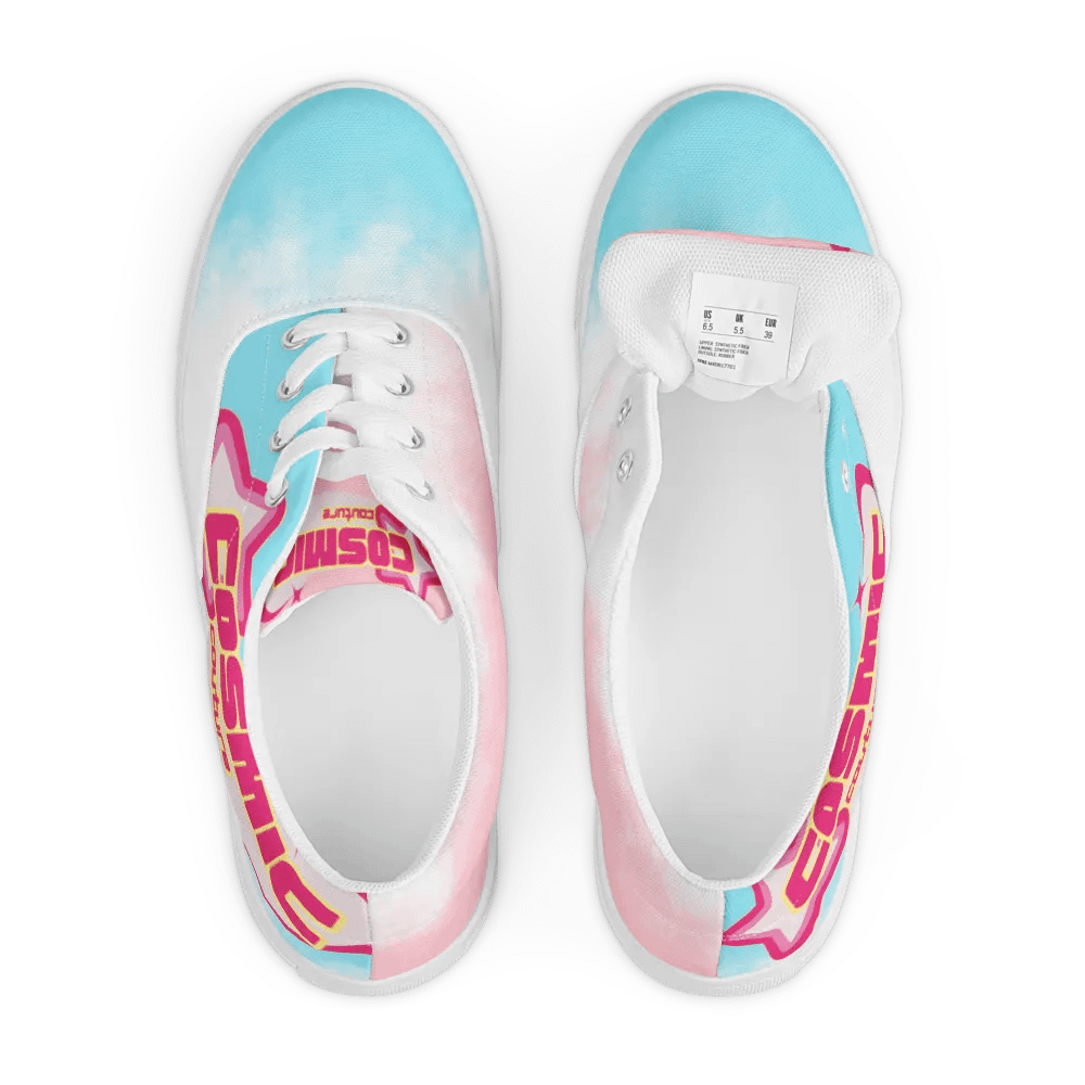 Cosmic Couture Cotton Candy Men's Lace-Up Canvas Shoes product image (7)