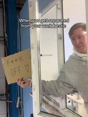 They have a whole love hate on and off again thing don’t worry.  Poor Chris can’t even have 2mins upstairs before Craig is missing him🫶🏻 #clinger #workbestie #workbffs #workwife #workhusband        