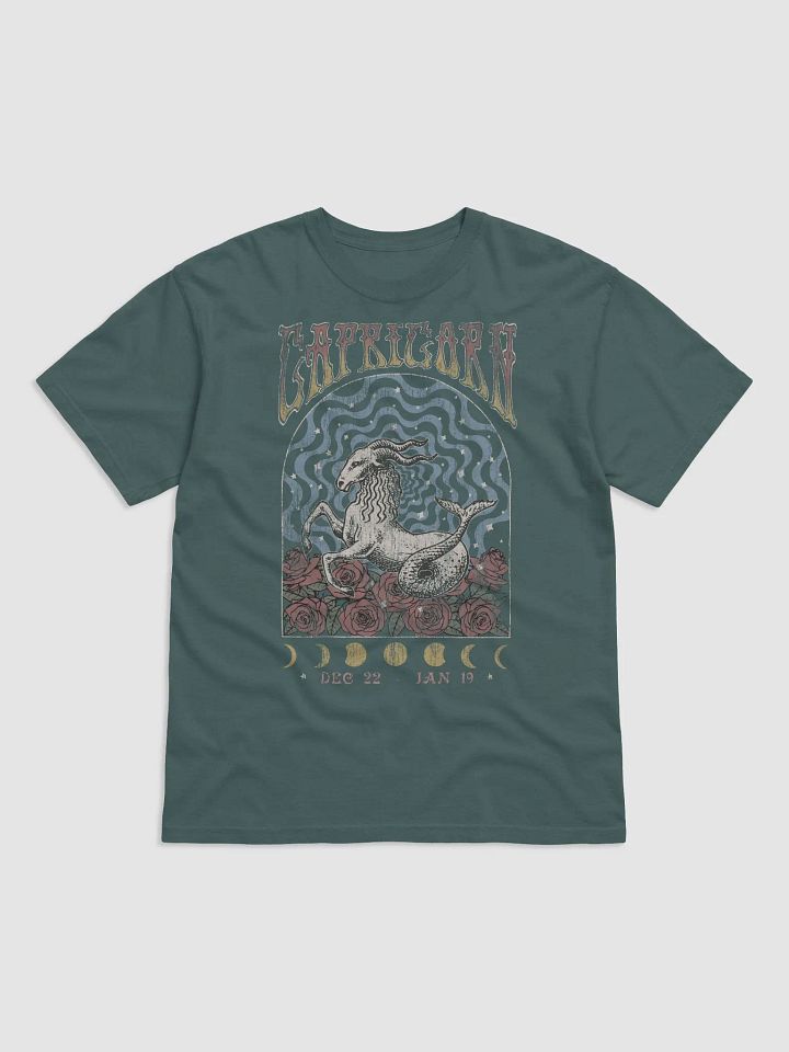 Capricorn Zodiac Sign Tee | Art Nouveau-Style Grunge Streetwear T-Shirt for December 22 and January 19 Birth Months product image (12)