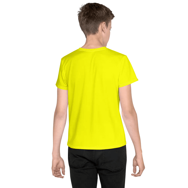 Youth Plain Color Yellow T-Shirt product image (2)