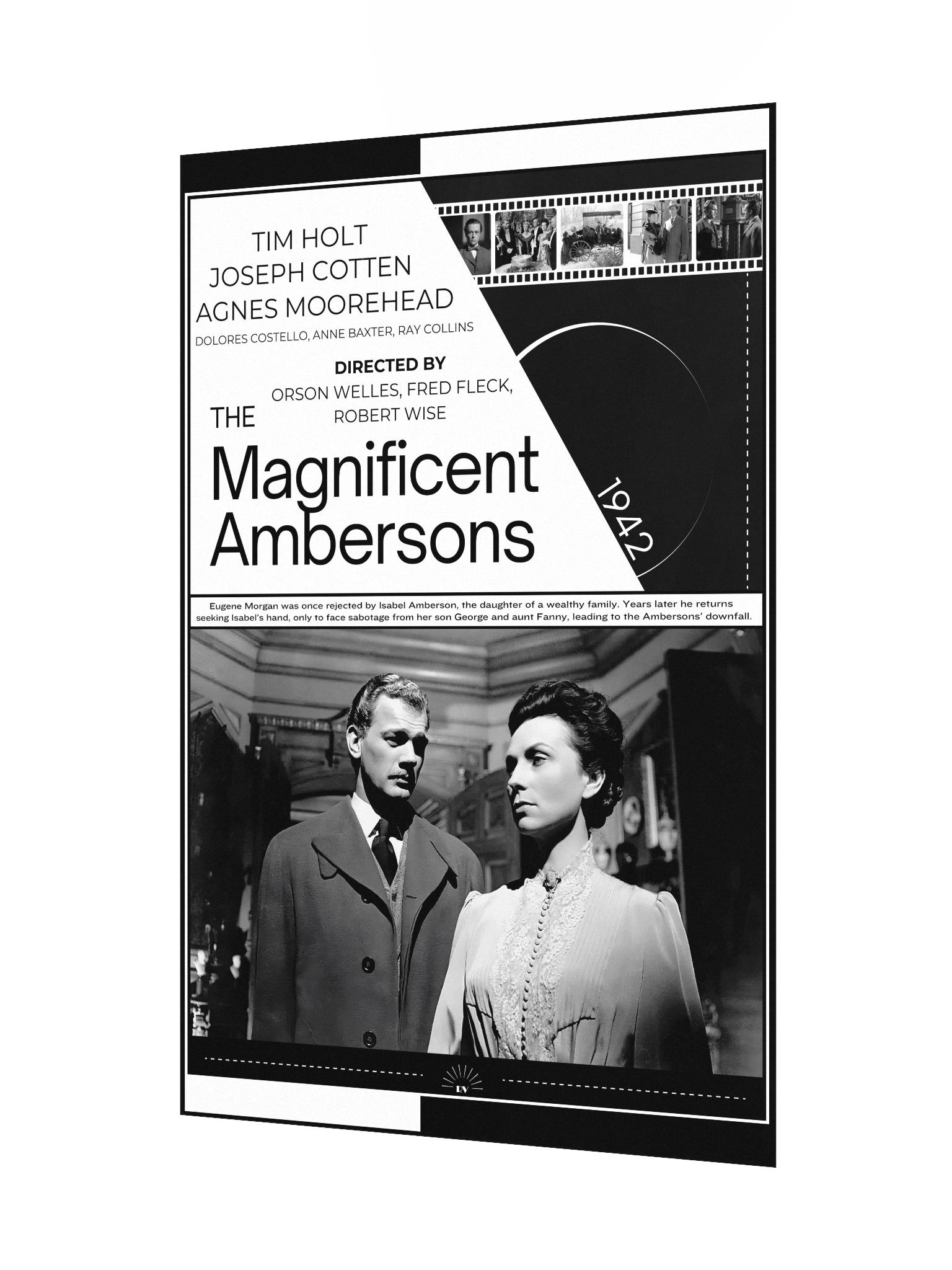 The Magnificent Ambersons with Joseph Cotten, Tim Holt and Agnes Moorehead 1942 | Movie Poster | 12x18 Wall Art product image (3)