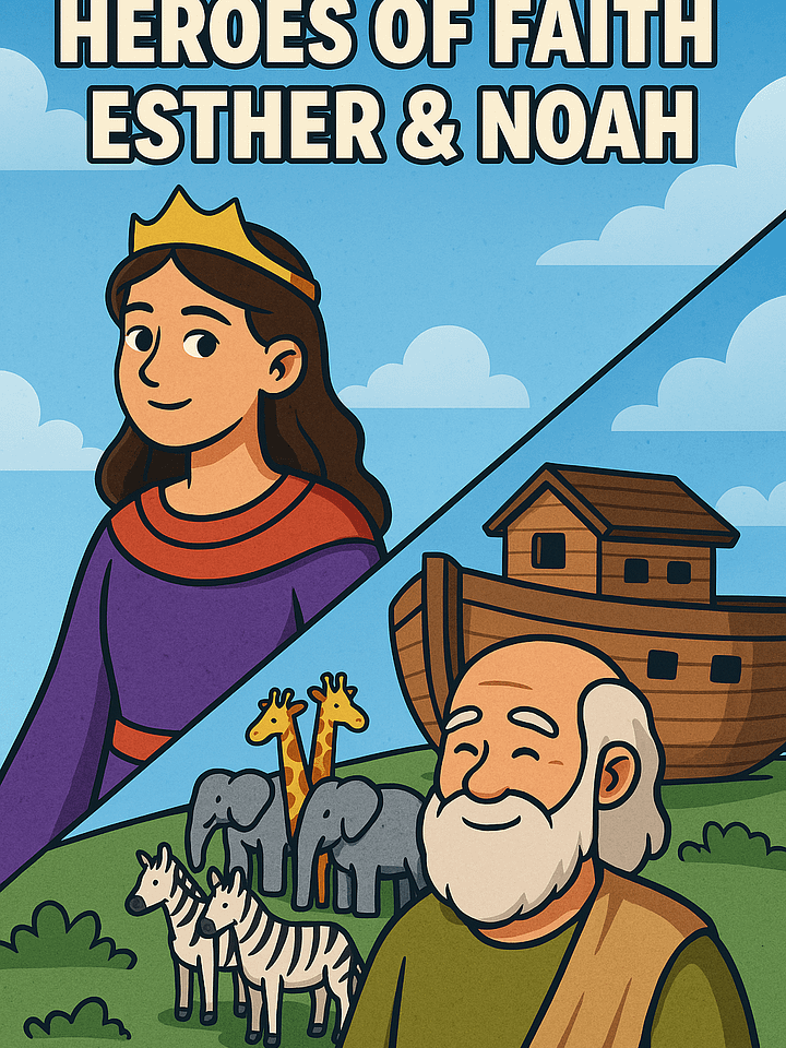 Heroes of Faith: Esther & Noah – Printable Bible Lessons for Kids product image (1)