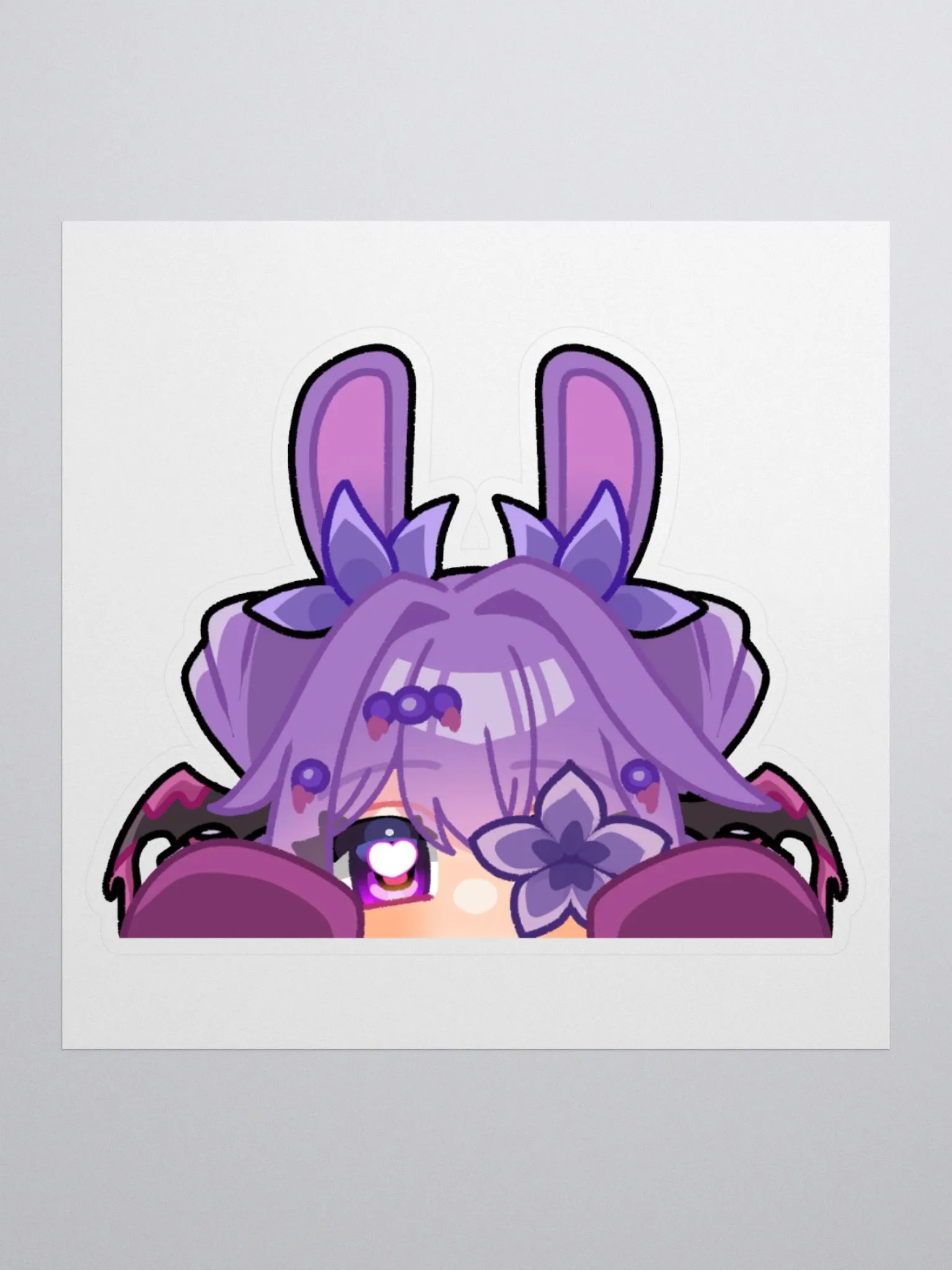 Heart Eyes Gremolin Peekaboo Sticker product image (1)