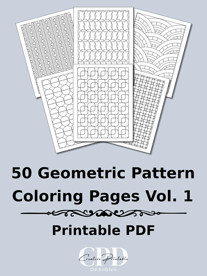 Printable Geometric Pattern Coloring Pages - Volume 1 product image (1)