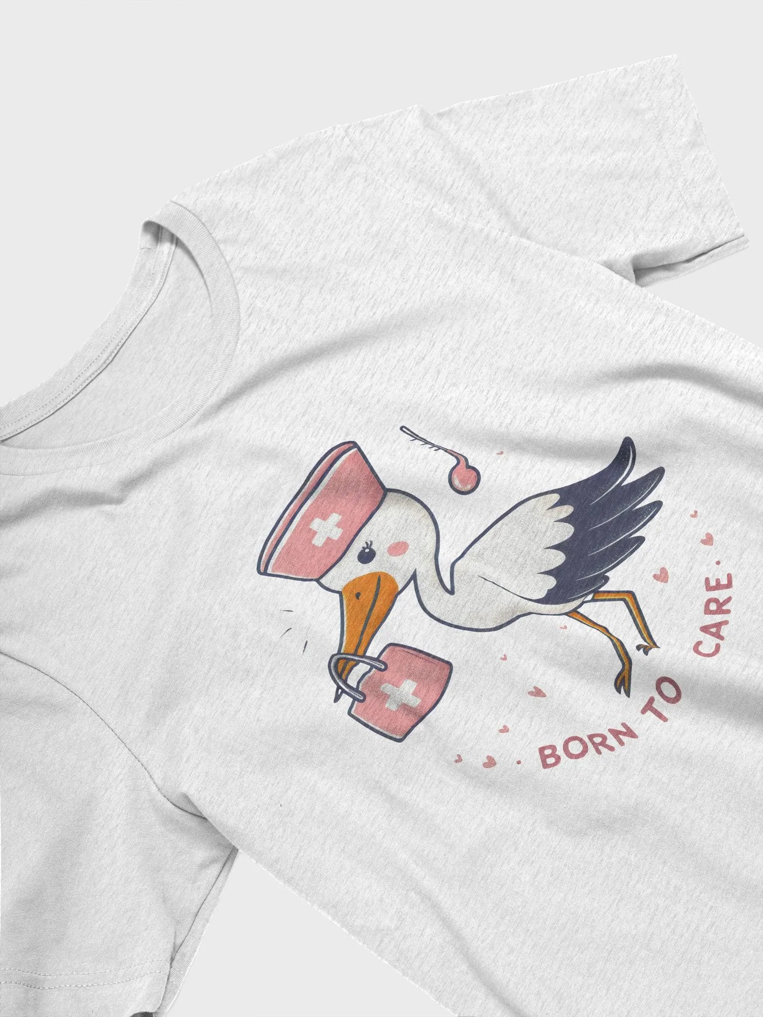 Born to Care Nurse Stork T-Shirt product image (23)
