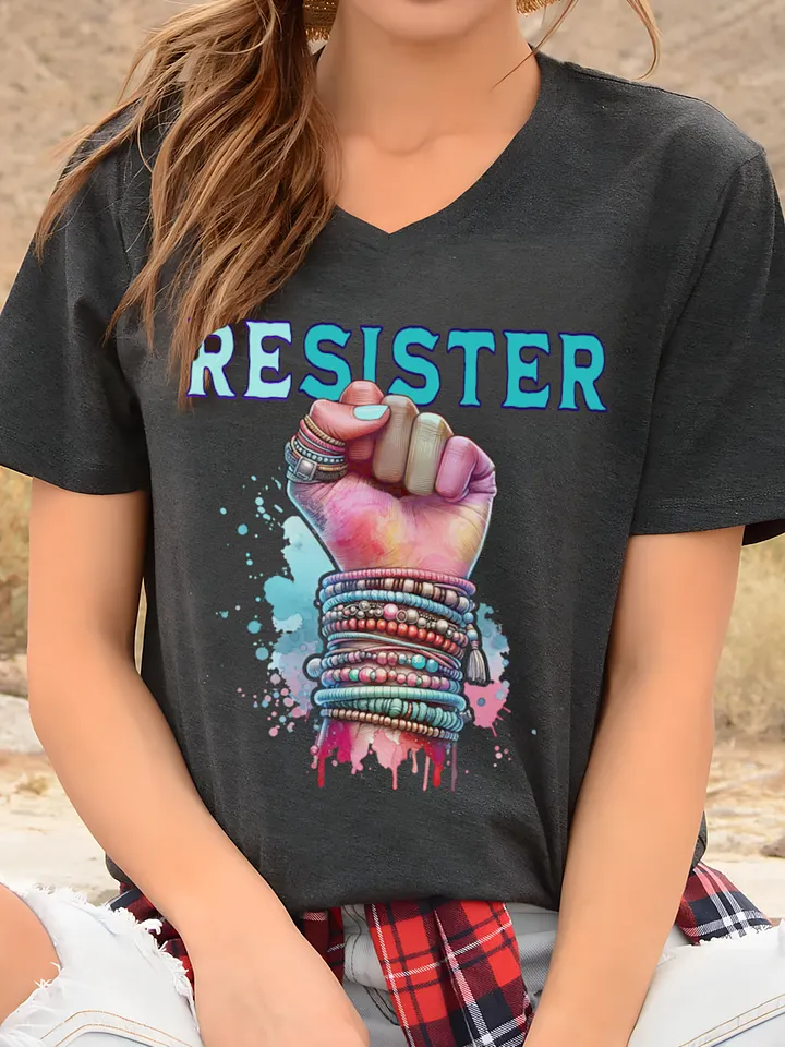 Resister Resist V-Neck Tee product image (5)